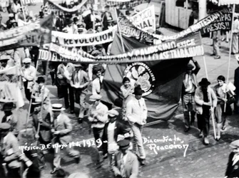 Marsch der Arbeiter, Mexiko-Stadt, Maifeiertag 1929